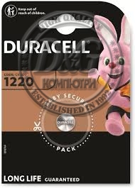 Бутонна батерия литиева DURACELL  CR1220 3V 1PK блистер